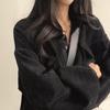 Women's Spring and Autumn Loose Retro Corduroy Jacket Solid Color Casual Comfortable Simple Top
