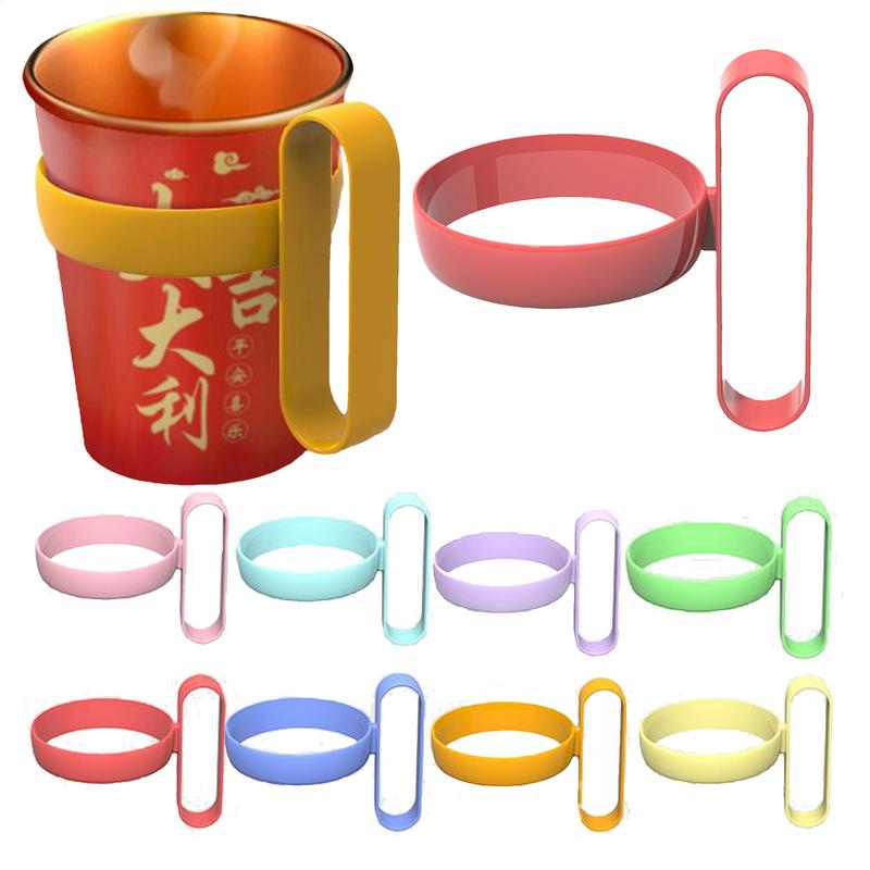Anti-Scalding Cup Holder Non-Slip Handle Tumbler Mug Travel Cup Holder Plastic Handles Water Bottle Insulated Grip Removable