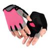 1 Pair Sports Cycling Bike Gloves Padded Half Finger Bicycle Gloves with Fastener Tape Shock-Absorbing Anti-Slip Breathable Gloves