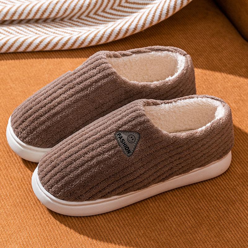 Cotton slippers women's winter home indoor home home warm non-slip thick bottom couple new wool slippers men's autumn and winter
