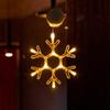 Suction Cup Snowflake Light Warm Light Christmas Decoration  Holiday Lighting