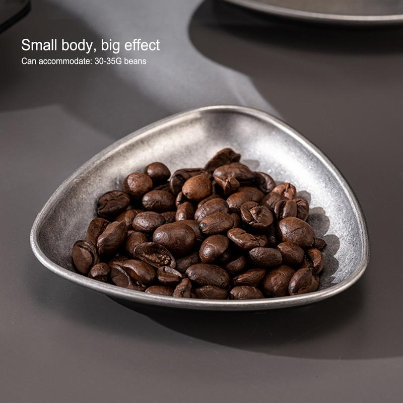 Coffee Bean Tray Loose Leaves Tea Vessel Single Dose Measuring Tray Coffee Bean Measuring Container Stainless Steel Dosing Tray