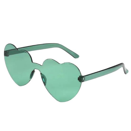 Lady Sunglasses Eye Protection Solid Color Cute Heart Shape Transparent Outdoor Sunglasses for Travel
