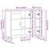 Wooden Cabinet Black 88.5 x 30.5 x 73 cm Engineered Wood