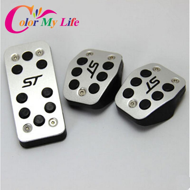 

Автомобильная педаль Celerator, педаль тормоза, чехол для педали сцепления для Ford Focus 2 MK2 3 4 MK3 MK4 Kuga Escape ST 2005 MT Black st