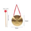 9/12/15cm Mini Gong Instrument Chinese Traditional Percussion Instrument Copper Gong with Beater for Kid Toy Celebration