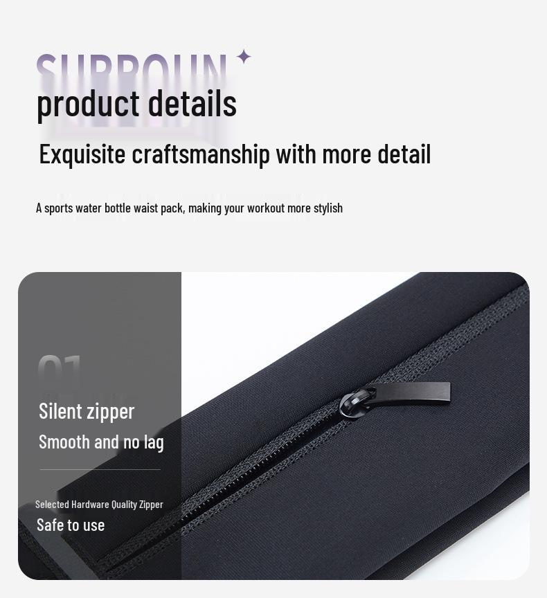 Unisex Elastic Running Waist Pack - Multi-Functional Fitness Belt for Marathon & Sports