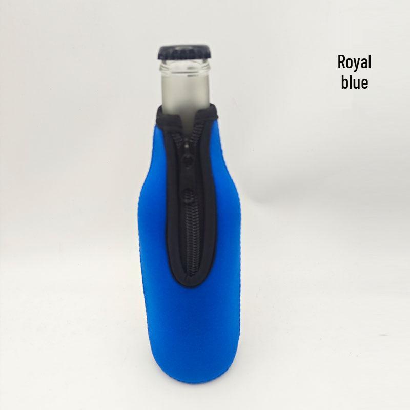 3MM Edge-Trimmed Insulated Diving Bottle Sleeve - 5 Colors, SBR Material, Handheld with Zipper