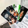 IPhone 15 Schwarze TPU-Hülle mit japanischer Anime-Malerei, One Piece Muster