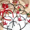 Japanese & Korean New Year Hair Accessories: Cute Plush Antler Christmas Headband for Girls