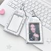 Photo Card Storage Sleeve Metallic Card Protector Silver Snowflake Card Holder Dust-Resistant For K-Pop Merchandise Fans
