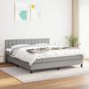 VidaXL Divan Bed with Mattress Light Grey 160x200cm Fabric - Model 3140385