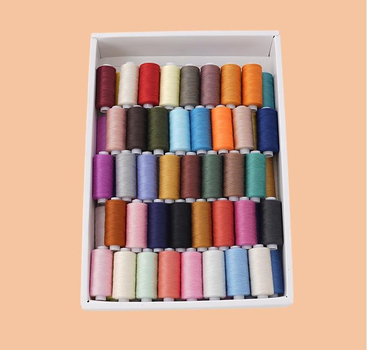 

402 Швейные нитки 80 Набор цветных ниток DIY Цветная комбинация Маленький рулон 100 м Фиксированные цветные нитки для ручного шитья