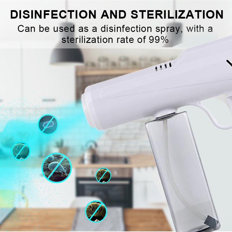 

800 мл 2600 мАч Беспроводной Перезаряжаемый Нано Распылитель Дезинфектор Синего Света Вилка UK/US/EU Новый 220V