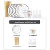 Nordic Style 45-Piece Tableware Set: Plates, Rice Bowls, Diamond Soup Bowls, and Fish Plates for 10 People