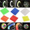 12Pcs Bicycle Wheel Rim Spoke Mount Clip Reflective Tube Warning Light Strip