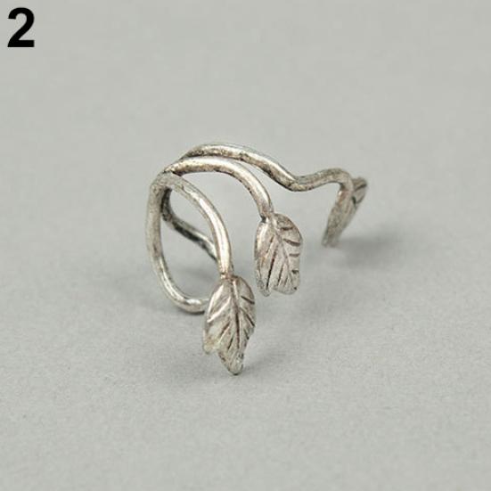1Pc Vintage Alloy Ear Stud Leaf Design Earring Ear Cuff Clip Ear Ring Jewelry