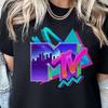 Футболка MTV Футболка Футболка Футболка Винтажная Эстетичная Рубашка M ТВ Музыка Телевидение 80-е