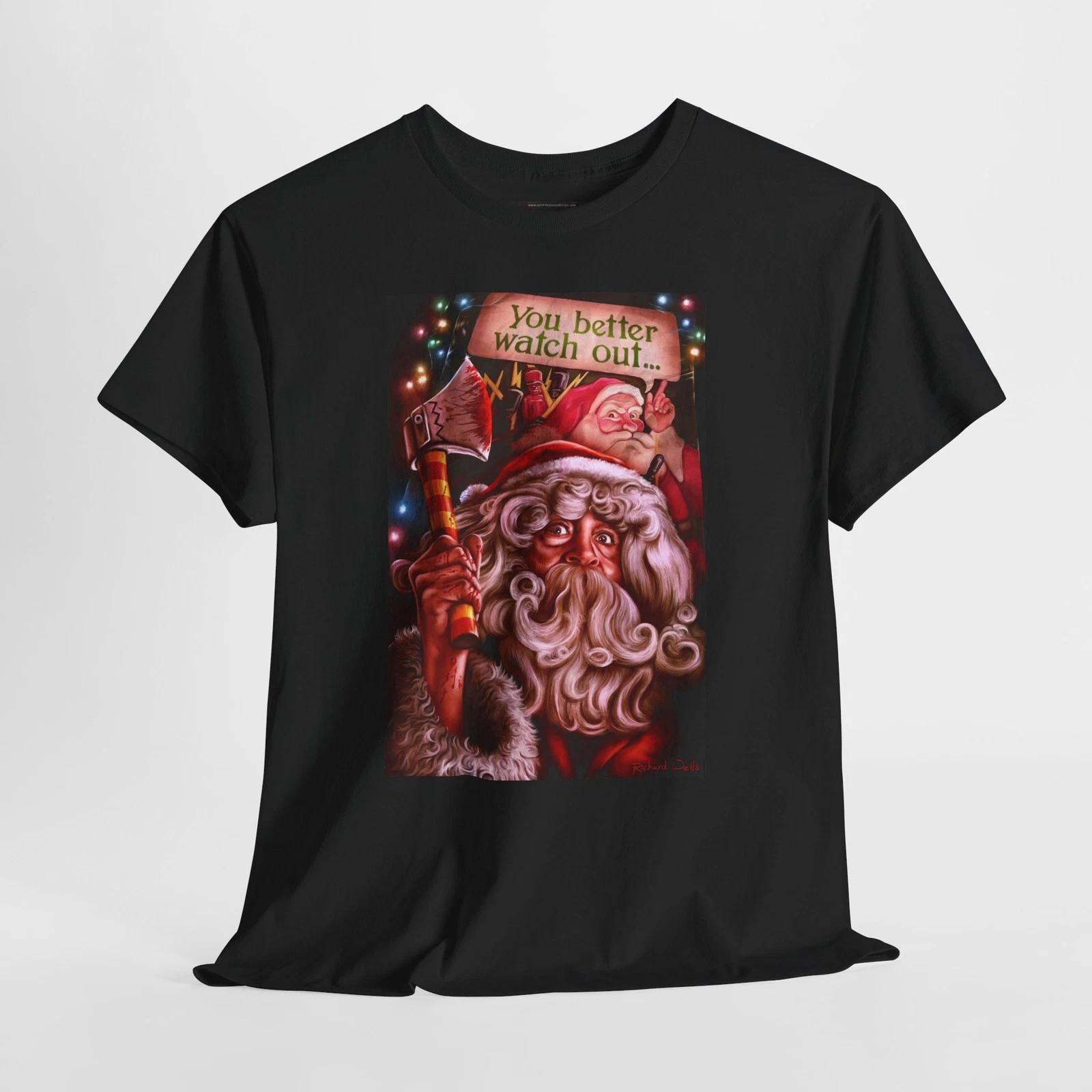 Christmas Evil 1980 Retro Movie Poster Horror Unisex Graphic T-Shirt XL
