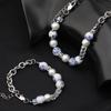 Original Blue & White Porcelain Titanium Steel Clavicle Chain: Chinese Style Hip Hop Necklace for Men & Women