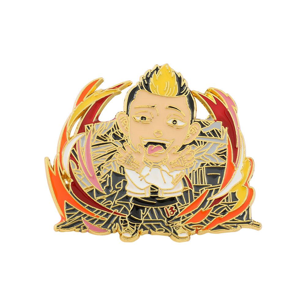 Брошь Токийский мститель Второе измерение Сано Храм Кенкейсуке Сюдзи Та же металлическая значок аниме периферия