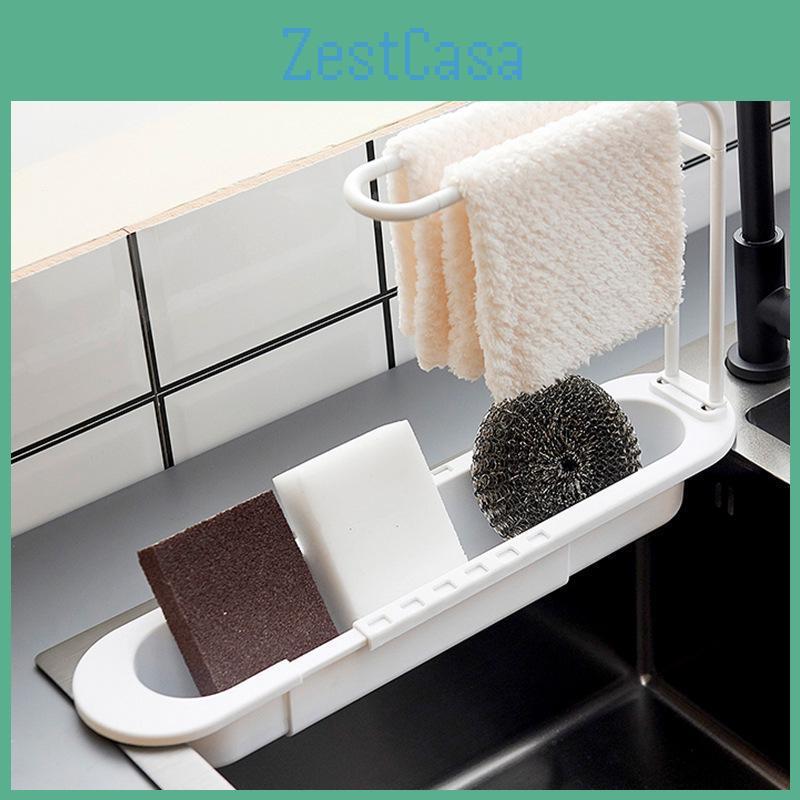 Kitchen Telescopic Sink Multifunctional Rack Storage For Dishwashing And Cleaning Supplies
