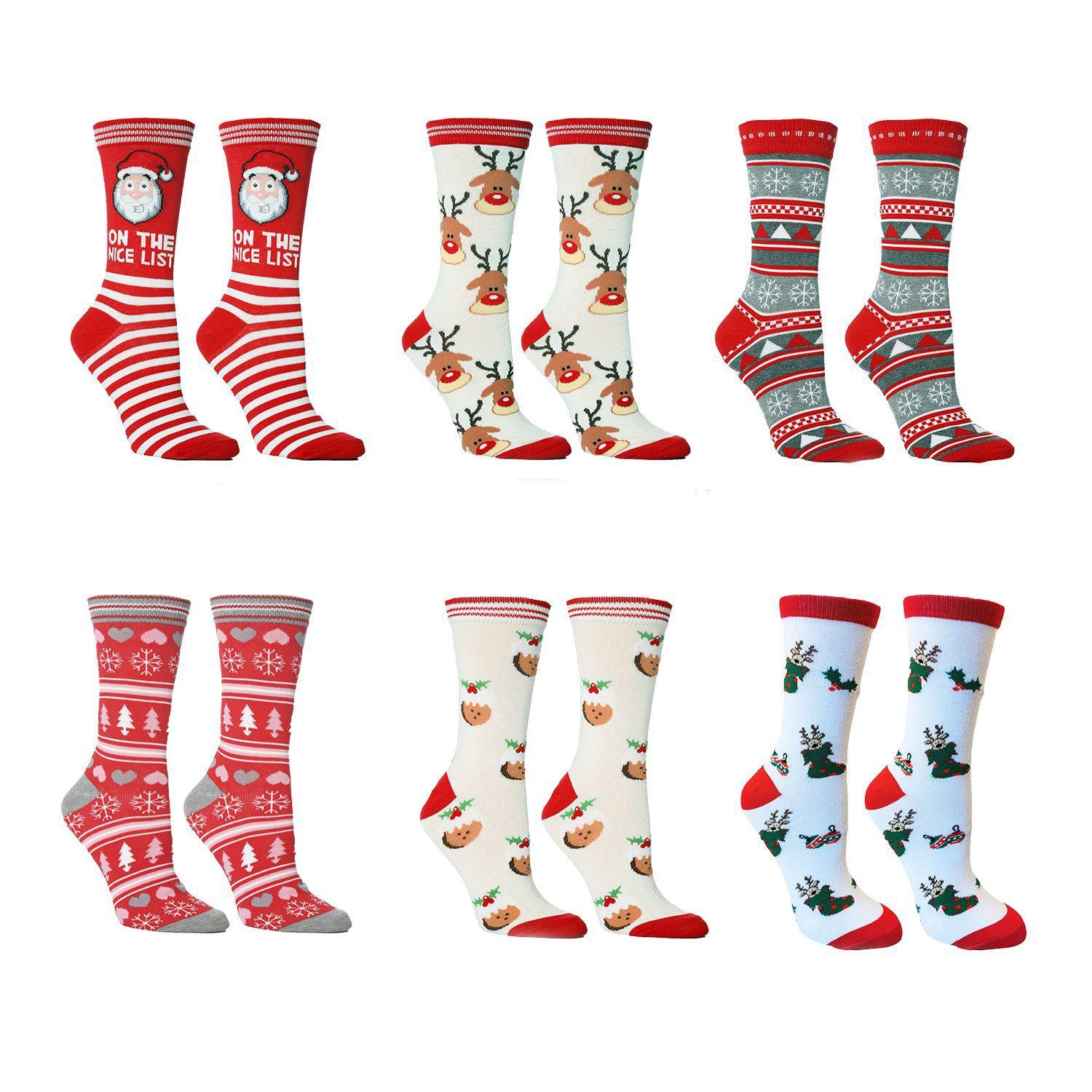 

Унисекс Новинка Хлопковые Вязаные Носки Санта Клауса Рождественские Мужские Женские Дамские Чулки Санты