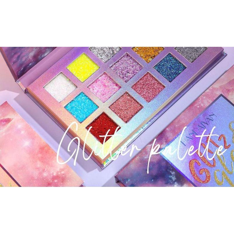 HANDAIYAN - Lidschattenpalette mit Glitzer-Pailletten