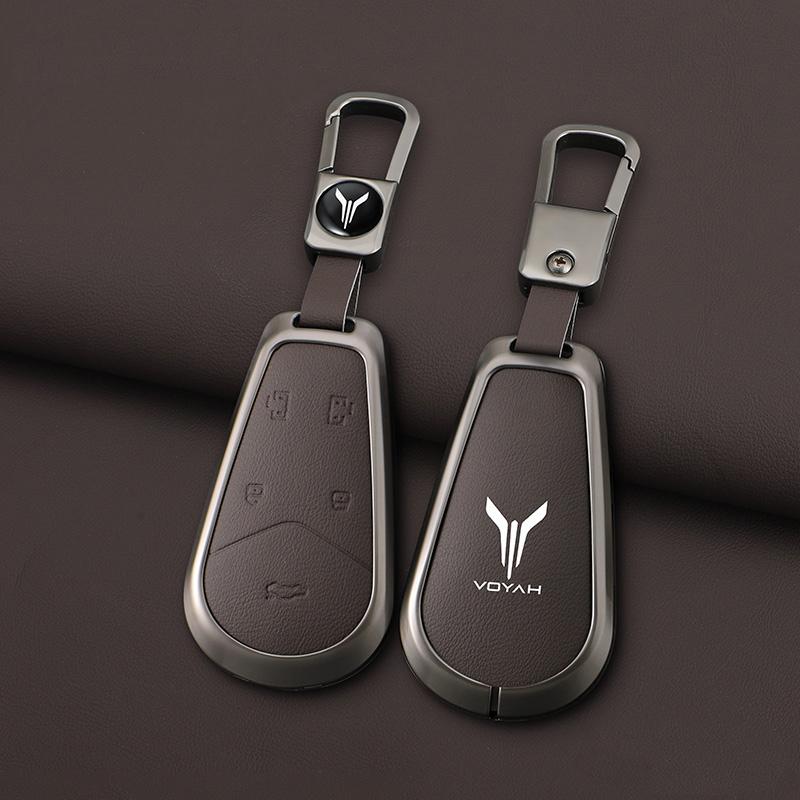 Zinc Alloy Leather Car Key Case Voyah Dreamer Dream Free Car Smart Remote Key Fob Case Auto Accessories