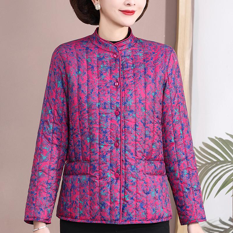 

Hengyuanxiang Lightweight Floral Winter Jacket for Elderly Women 4XL 65-72.5 kg