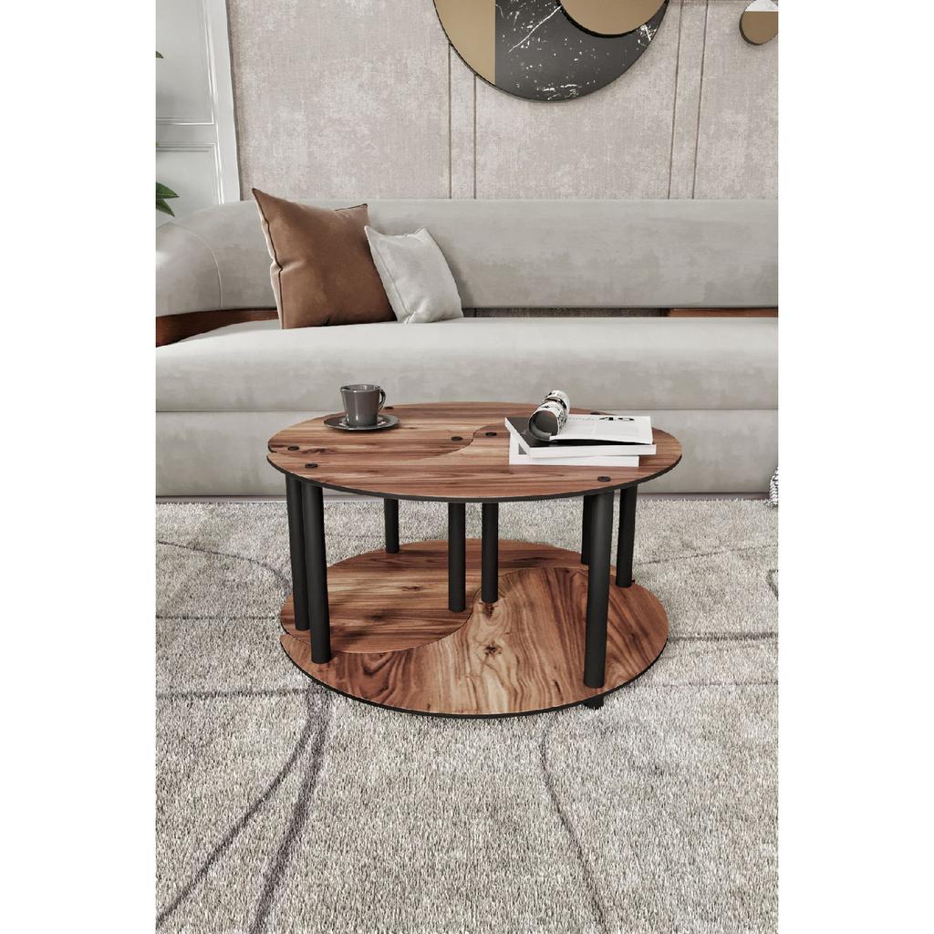 Yin Yang Unity Serenity Coffee Table 2 Li Madran Walnut-70 Cm