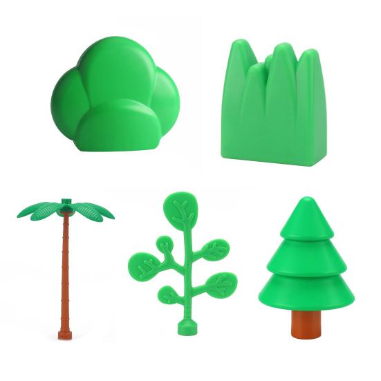 Mini Building Block Toy Tree Cactus Leaf Flower Bush Greenery Plants Building Brick Replacement Compatible with Classic Blocks Brick Builders