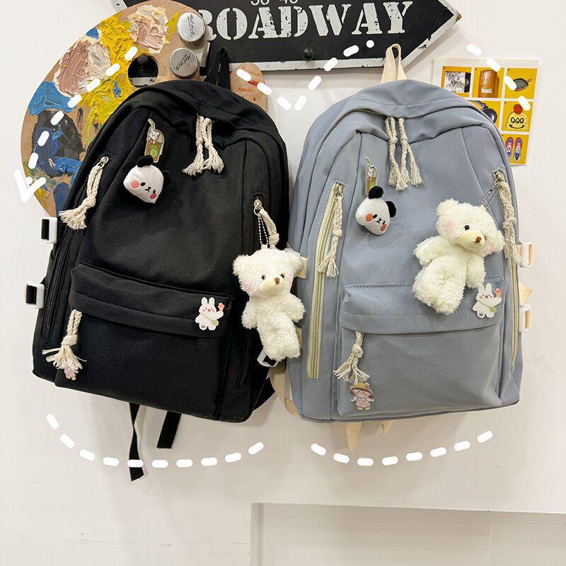 Large Women's Cute Japanese Style Backpack, Korean-Inspired, Versatile for Middle School Students