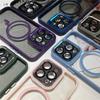 For iPhone 15 16 Pro Max Luxury Magsafe Magnetic Color Frame Transparent  Phone Case For iPhone 12 13 14 Plus Protective Cover