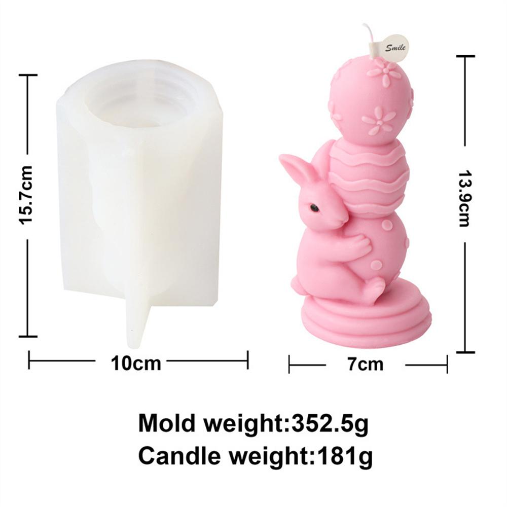 3D Multi-style Cute Rabbit Silicone Candle Mold DIY Easter Animal Aromatherapy Plaster Soap Resin Mould  Crafts Casting Tool
