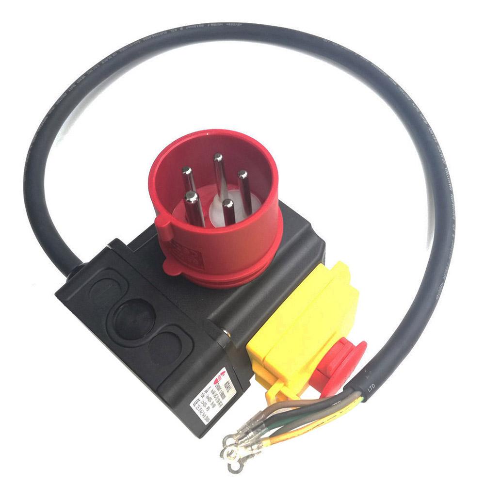 KEDU KOA1L 2 In 1 Electromagnetic Emergency Stop Pushbutton Switches with 3P+N+E 5P Industrial Socket