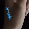 Красивая бабочка светящаяся одноразовая татуировка наклейка женская светящаяся водонепроницаемая временная татуировка музыкальный фестиваль вечеринка