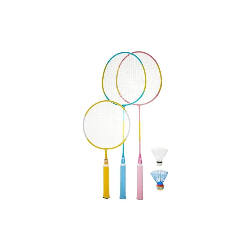 KAISER Wakuwaku Parent-Child Badminton Set KW-593: Includes Racket, Shuttlecock, and Case. Perfect for Leisure and Family Sports. (Large) Approx. 205