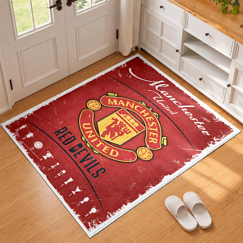 FC Manchester Carpet Door Mat for Living Room or Bedroom Protective Mat Under Chair Office Decoration Christmas Gift Birthday Present