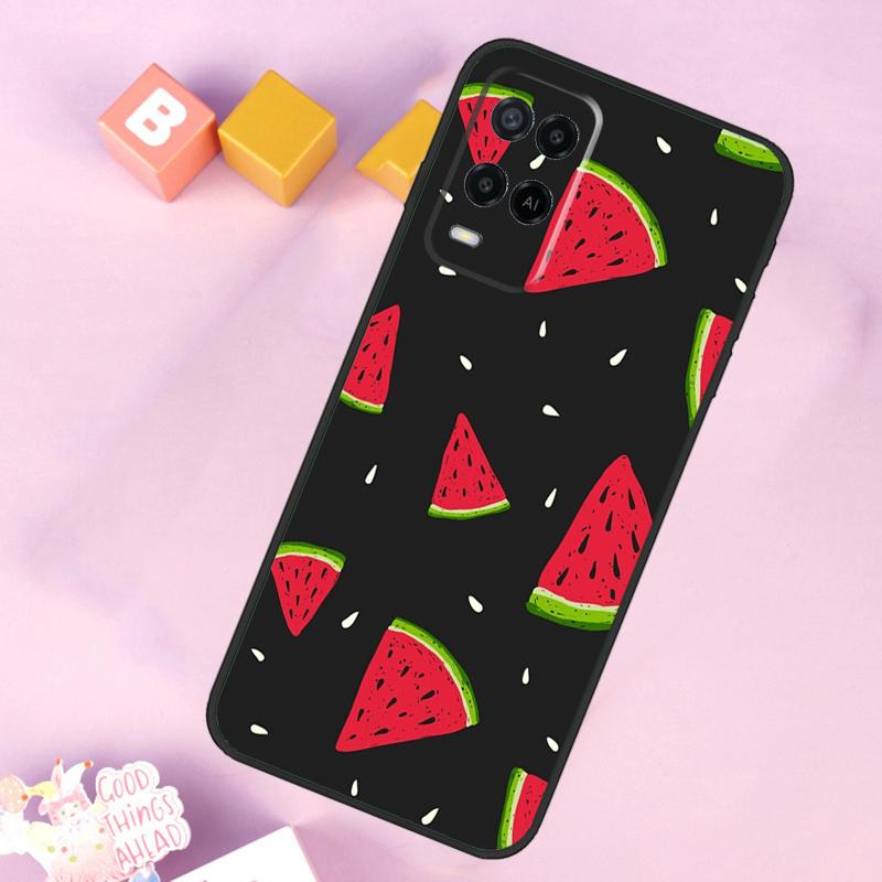 Cute Summer Fruit Watermelon Case For Oppo A98 A78 A18 A38 A58 A74 A94 A54 A15 A17 A57 A6 A5 Pro A16 A76 A96 A40 A60 A80