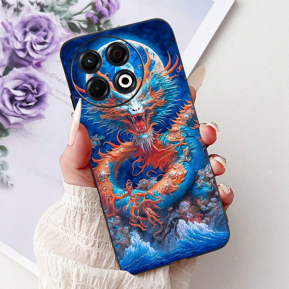 For Tecno Spark 30 Pro 4G Case Cool Fashion Dragon Lion Soft Silicone Shockproof Cover For Tecno Spark 30 KL6 Spark30 Pro Bumper