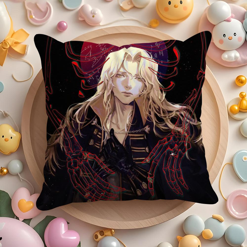 Anime C-Castlevania Cushion Cover Home & Car Multi-Scene Pillow Cover - Reversible, Soft & Durable for Daily Use