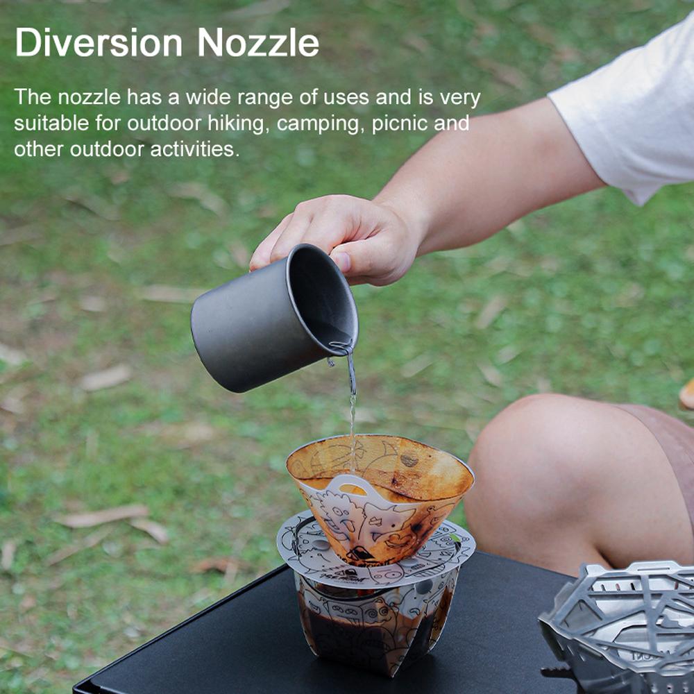 Outdoor Hand Brewed Coffee Diversion Nozzle Portable Stainless Steel Camping Drip Coffee Spout