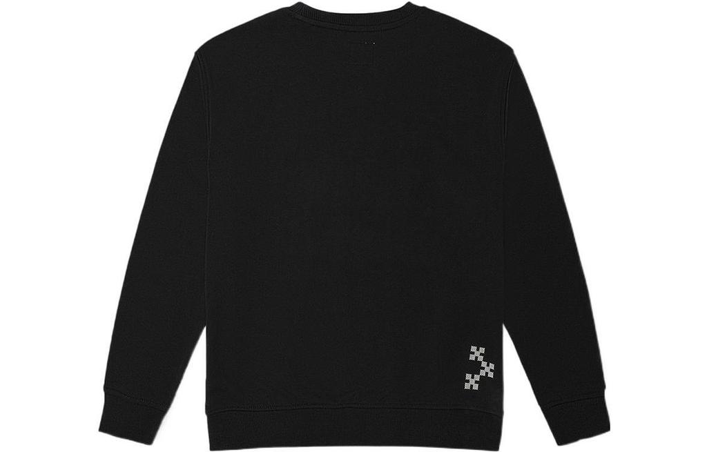 VANS Logo Daisy Embroidery Crew Neck Pullover Long Sleeve Sweatshirt VN0A7Q1JBLK