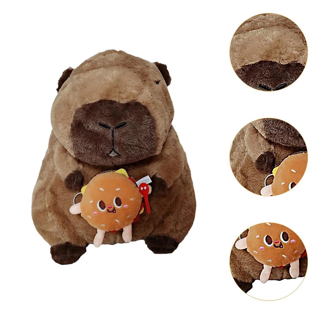 Plush Capybara Backpack Shoulder Bag for Birthday Gift Street Kids Adults