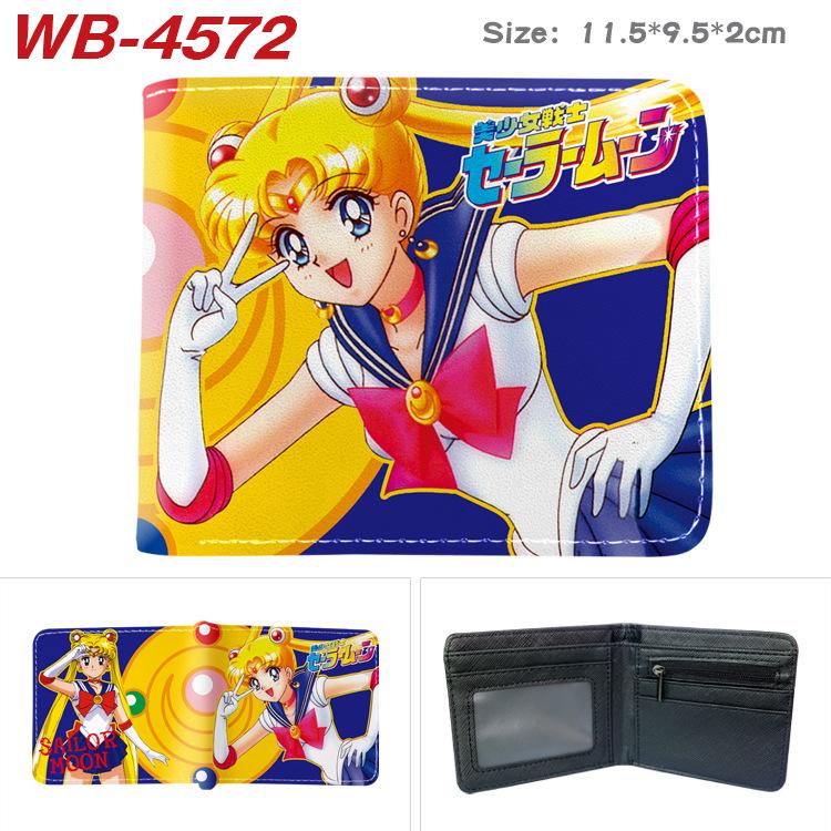Sailor Moon Coin Purse Full Color Print Short Card Holder Anime Wallet for Men Women 1pcs