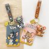 Tom and Jerry Long Rope Canvas Pass Case, IC Card Case, Pass Card Holder, Meal Card Holder, Bus Card Holder, Campus Access Card Holder, Commuter Pass