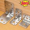 6/1PCS Metal L Shape Angle Brackets Heavy Duty Corner Brace Shelf Support For Wood Cabinet Furniture Hardware Fasteners Tools
