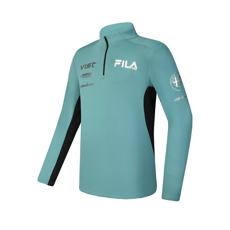 New FILA T Shirt Men's Jade Fork Blue A11M446203FBU