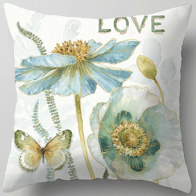 Home Decor Floral Patterns: Cherish Every Moment Pillow Covers Pattern Cushion Cover Suitable for Sofa Bedroom Car Pillow Cover